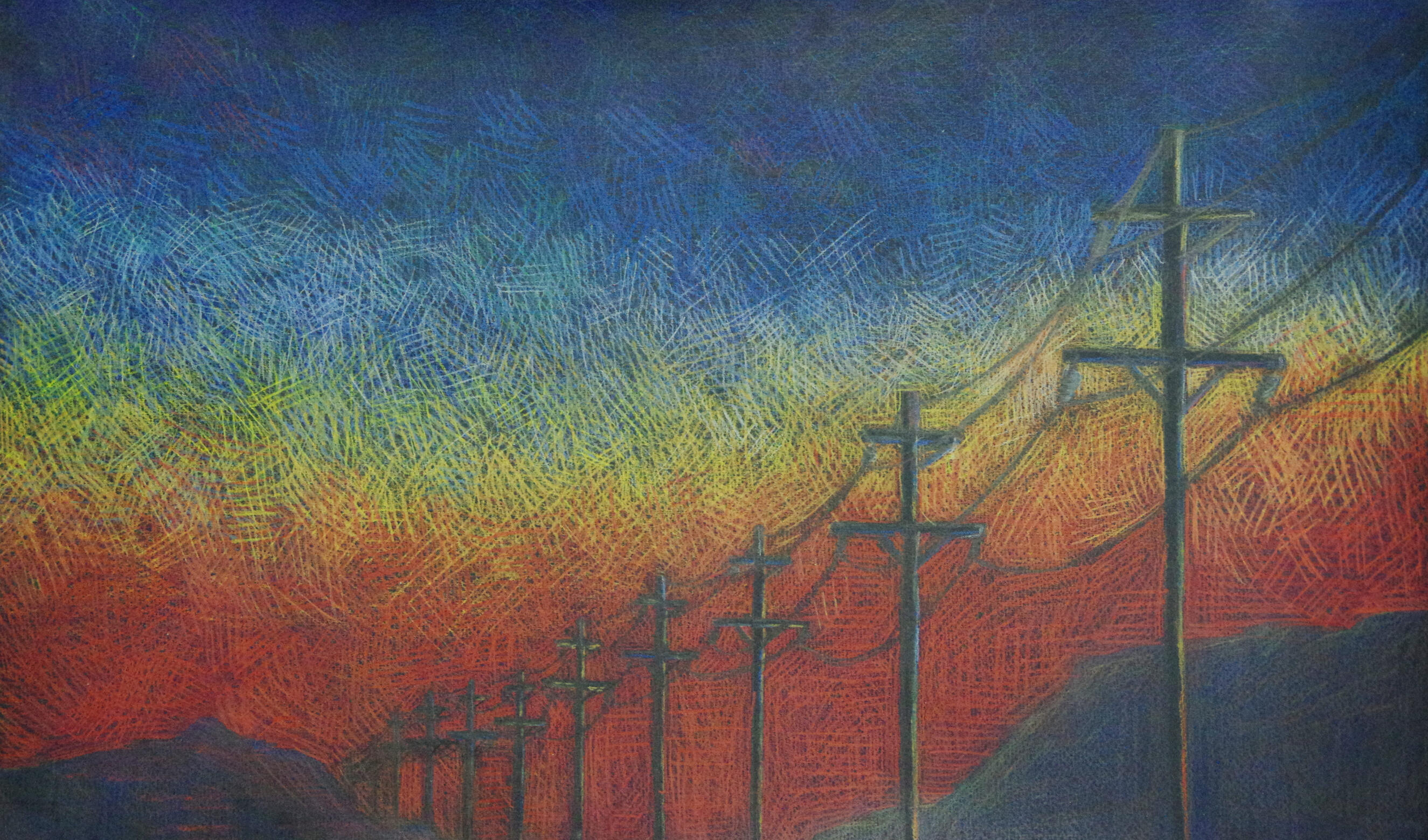 Forrest Future, colored pencil, 2023.