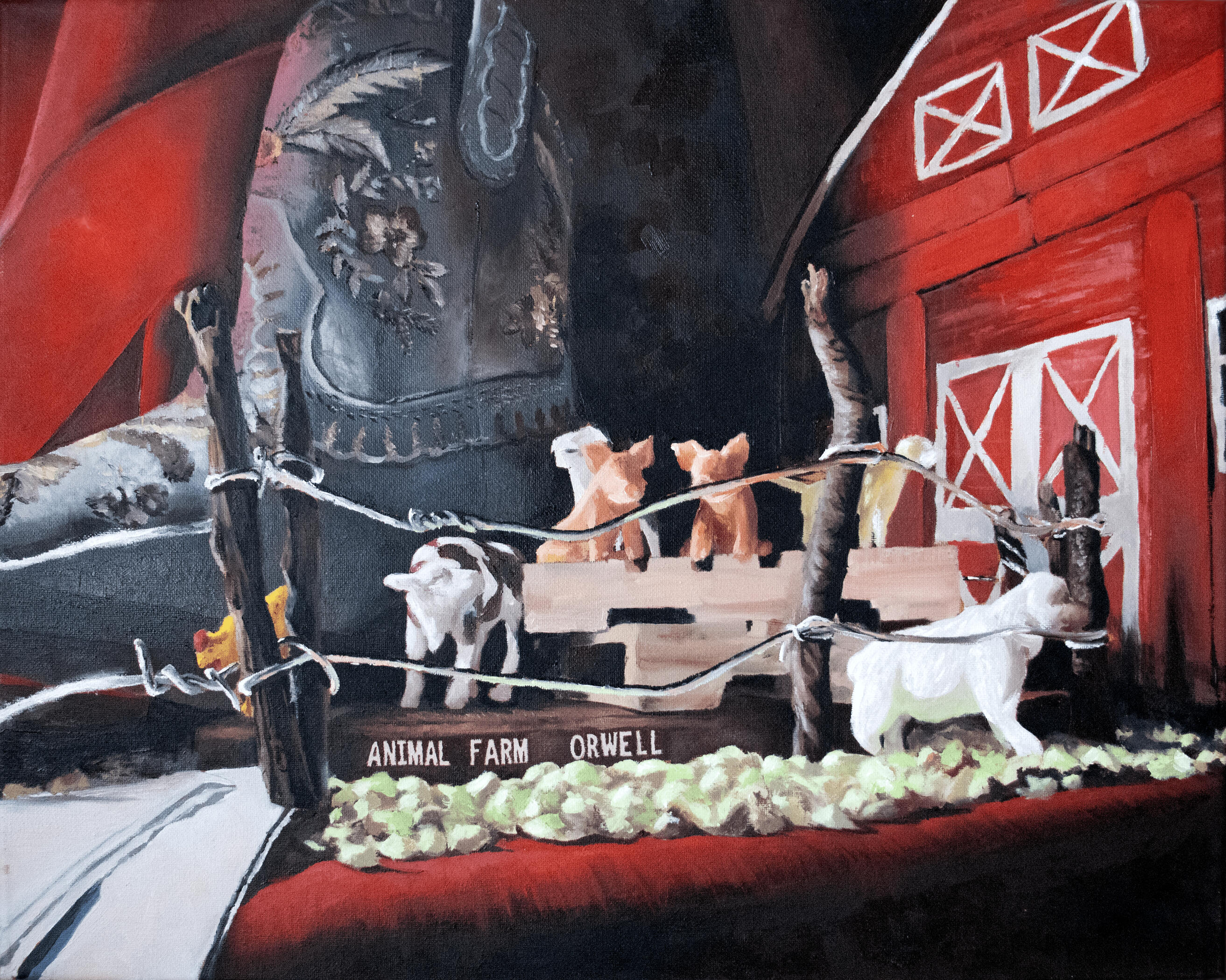 Animal Farm, oil on canvas, 16” x 20", 2025.