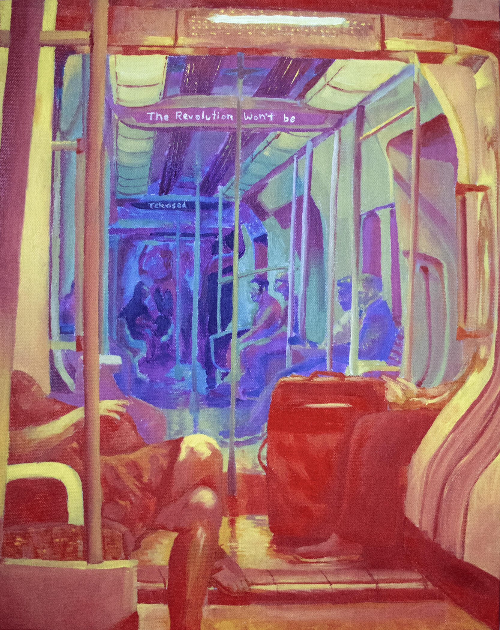The Revolution Won't Be Televised, oil on canvas, 16” x 20", 2025.