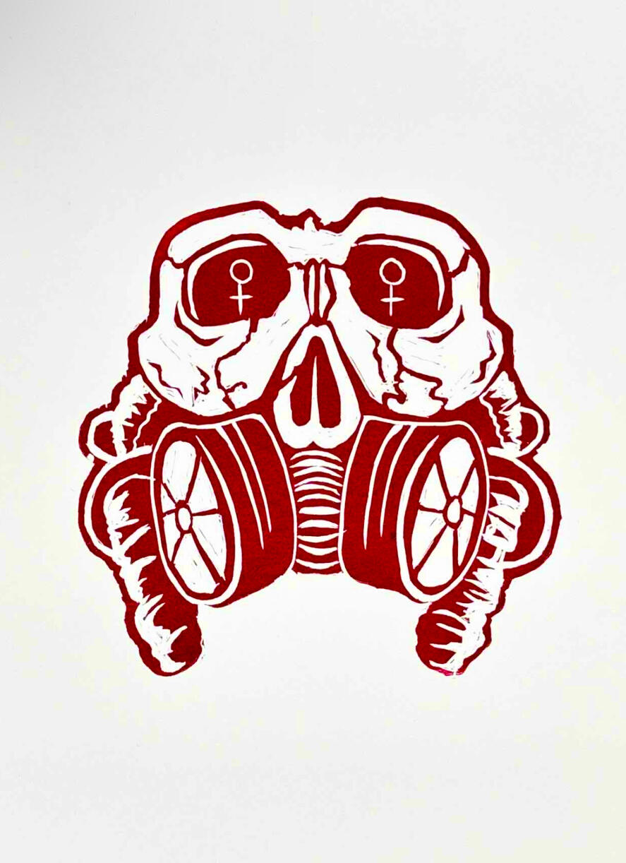 Screwfly Solution, relief, 7” x 10”, 2024.