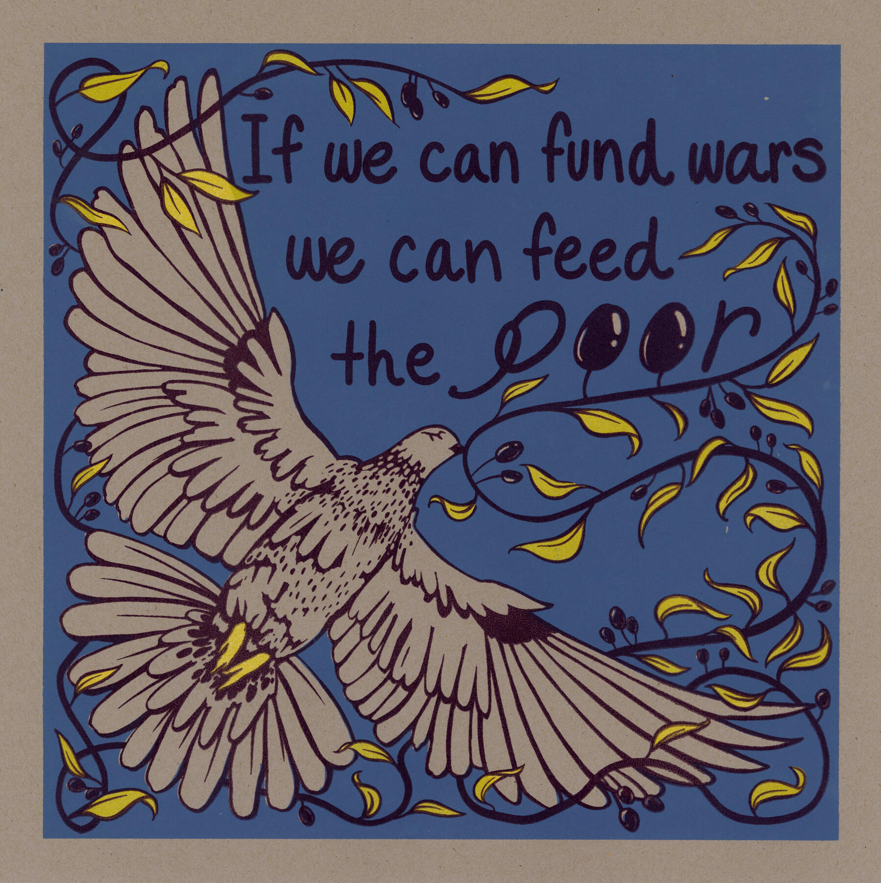 We Can Feed The Poor, screenprint, varied edition, 12” x 12”. 2026.