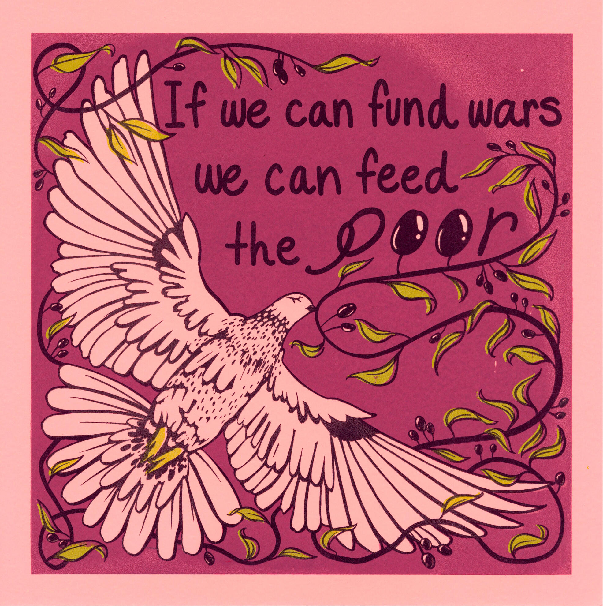 We Can Feed The Poor, screenprint, varied edition, 12” x 12”. 2026.