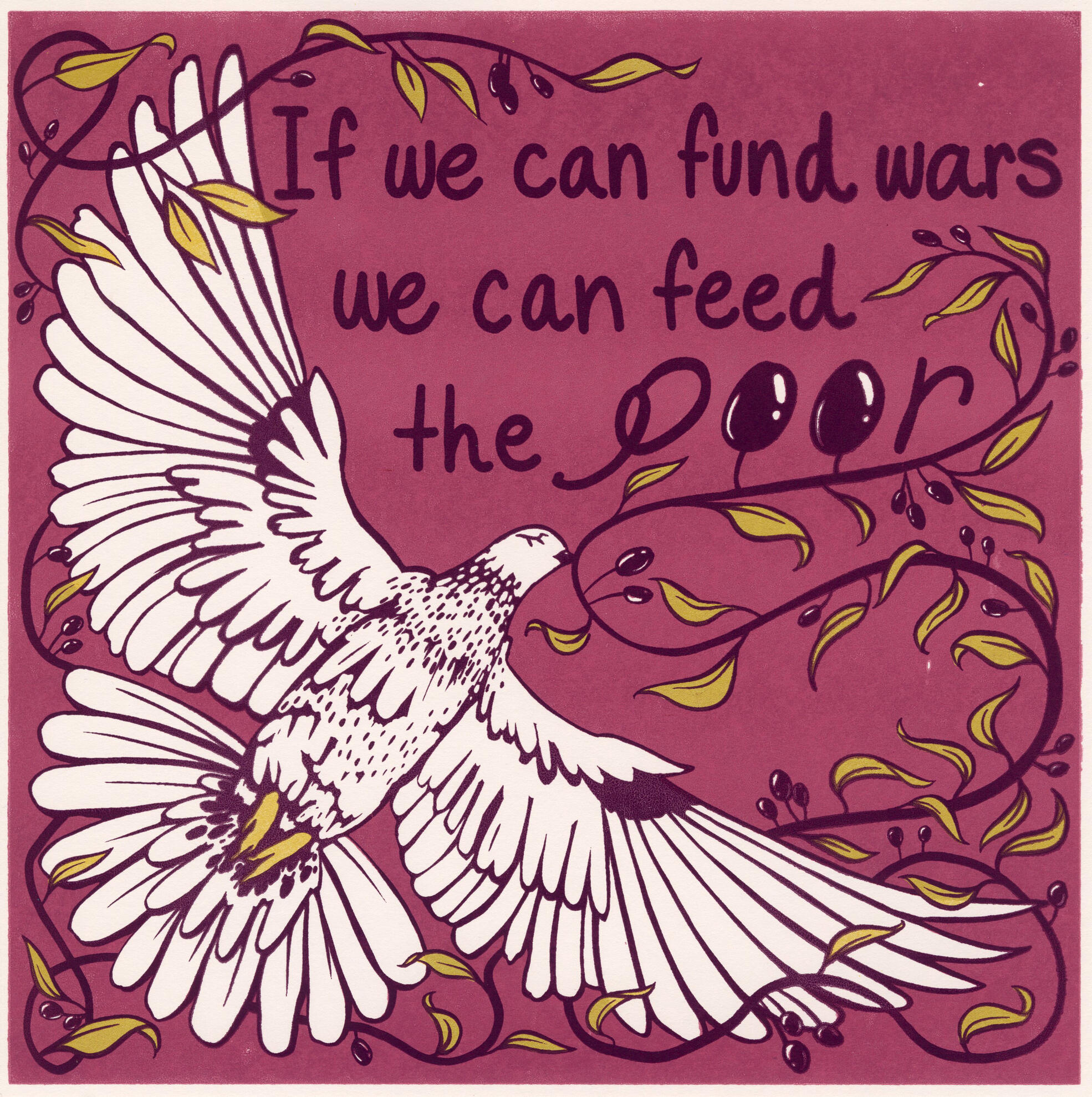 We Can Feed The Poor, screenprint, varied edition, 11” x 11”. 2026.