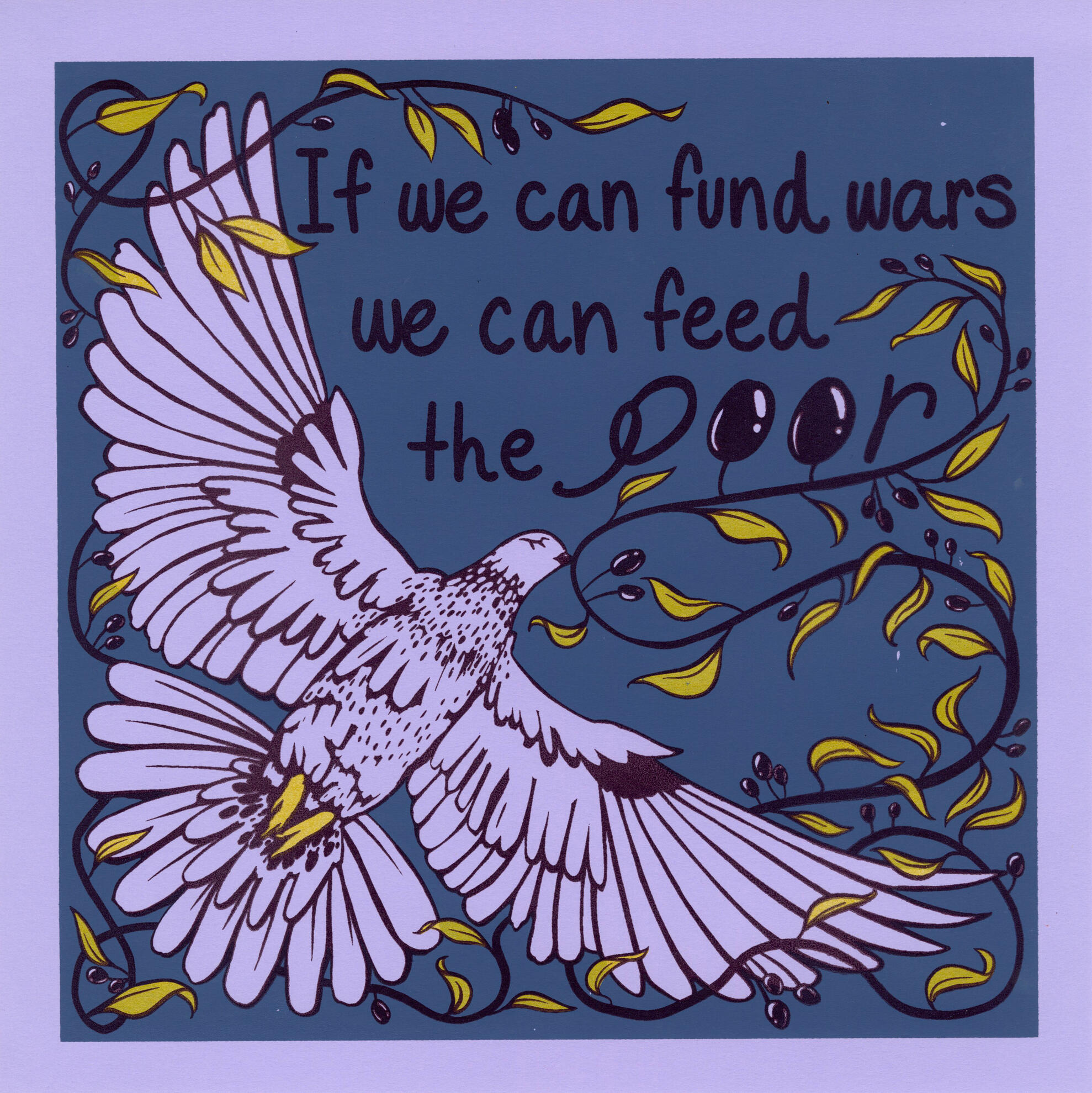 We Can Feed The Poor, screenprint, varied edition, 12” x 12”. 2026.