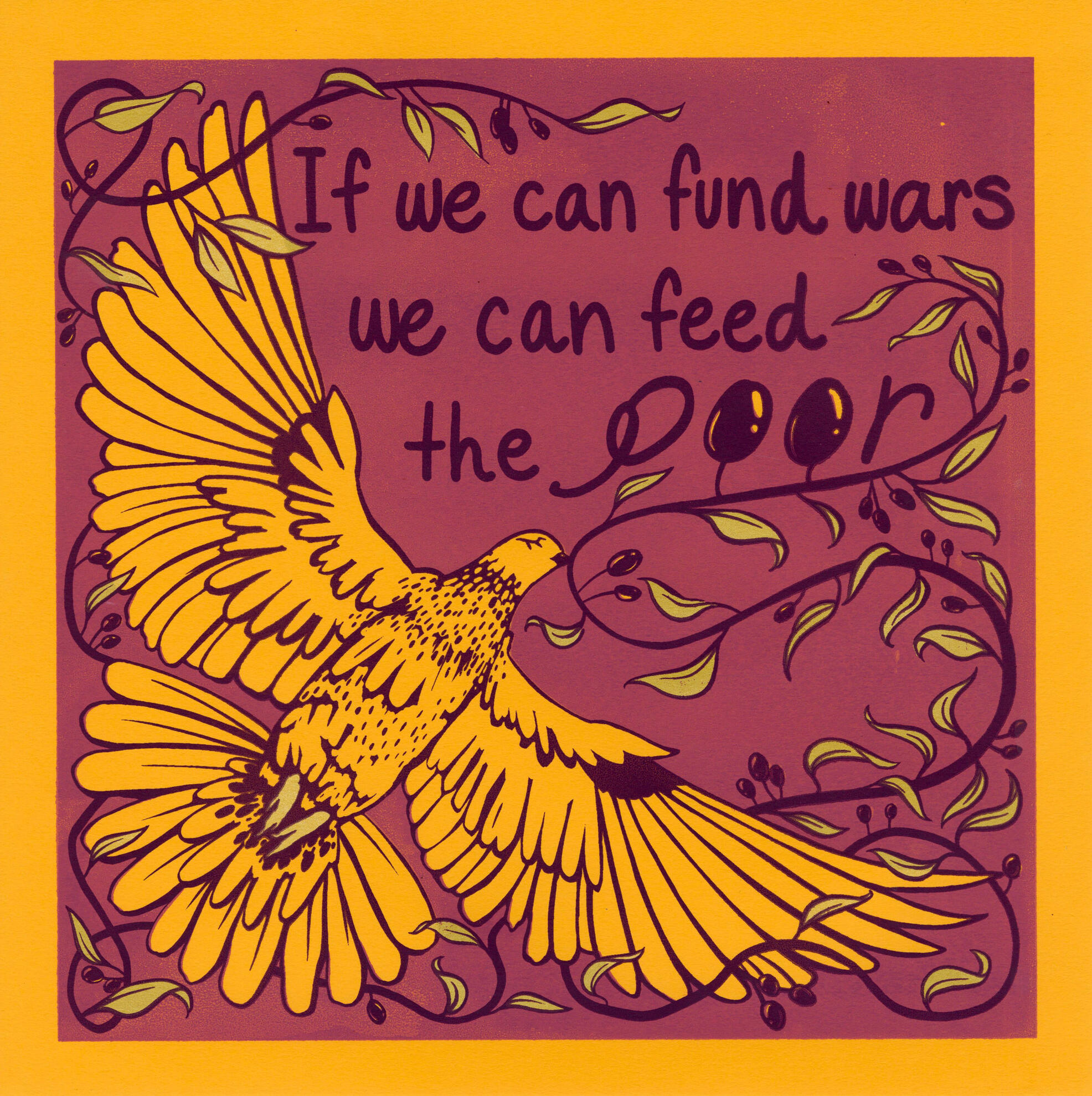 We Can Feed The Poor, screenprint, varied edition, 12” x 12”. 2026.